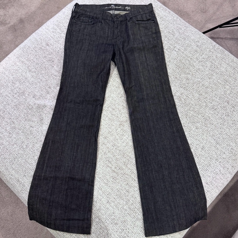 7 For All Mankind Dojo Dark Wash Lattice Jean Flare